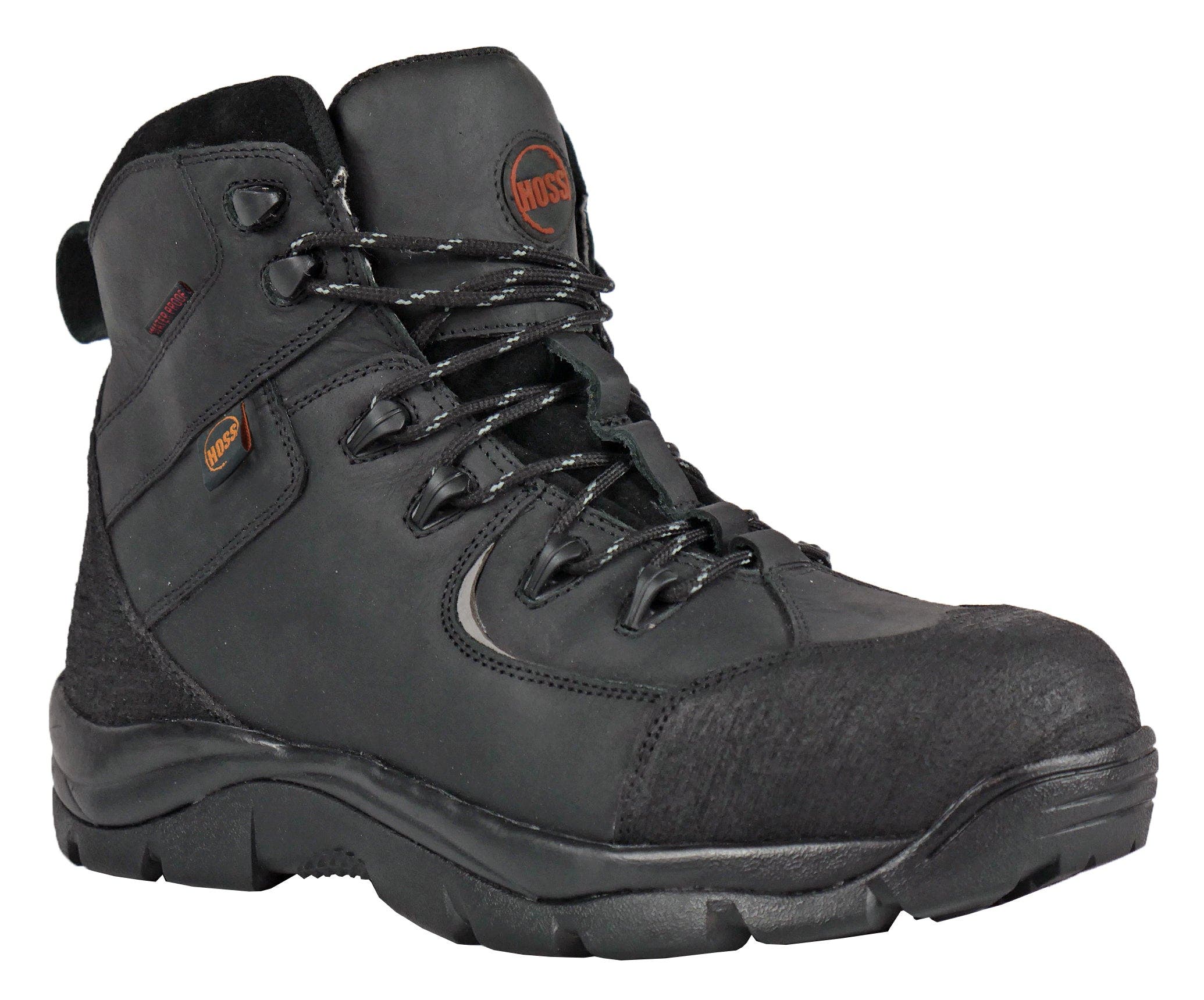 Hoss Boot Company HOSS Ridge Composite Toe Waterproof Work Boot, Main, color, Black