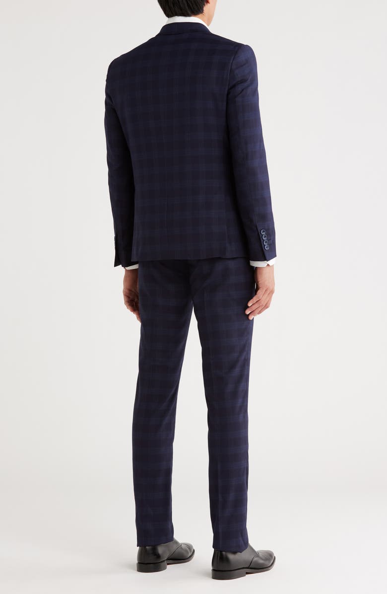 Navy Plaid Double Breasted Suit