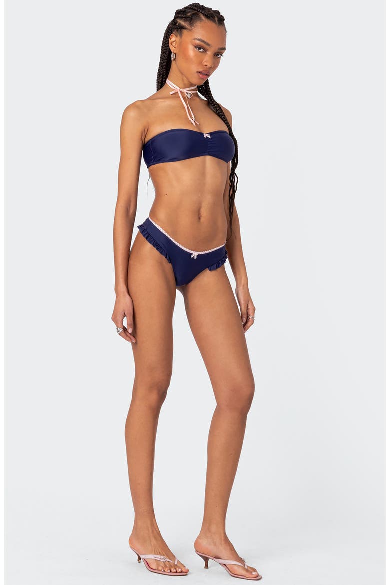 Maggie Ruffle Bikini Bottoms, Alternate, color, NAVY