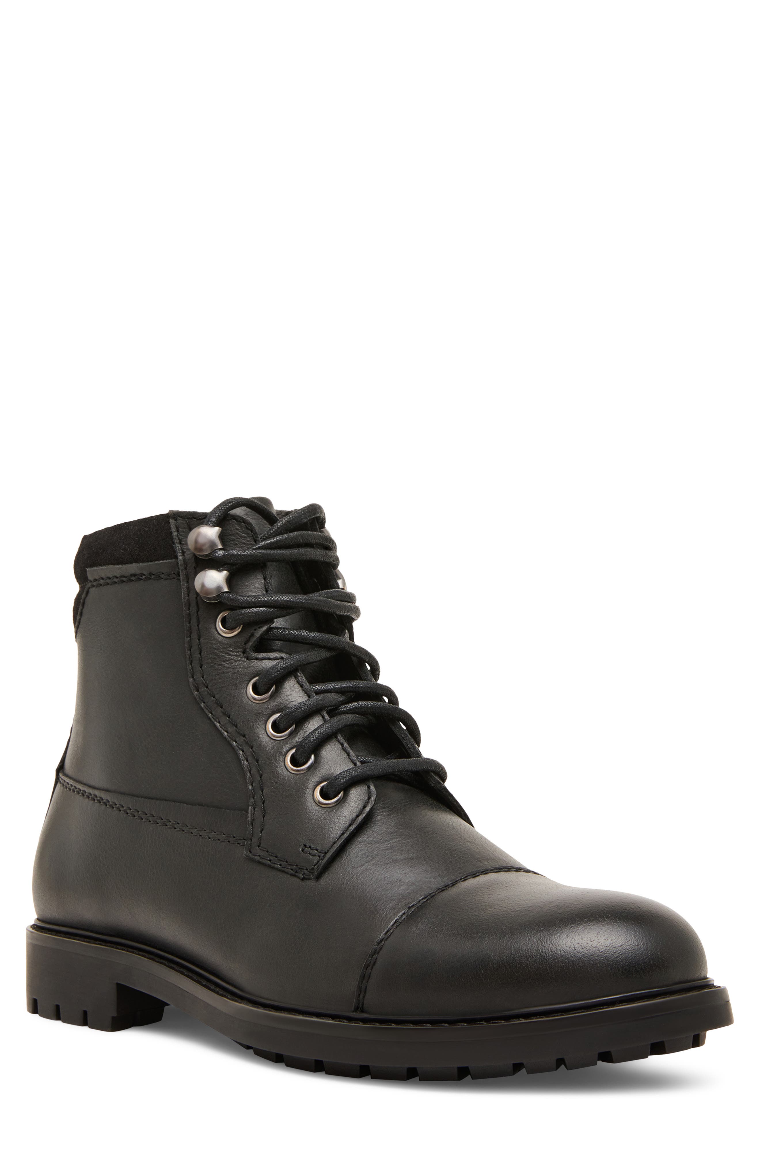 Shire Leather Boot, Main, color, BLACK LEATHER