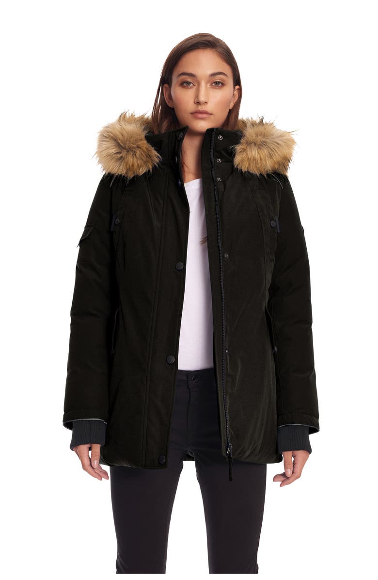 Alpine North GLACIER - Vegan Down Classic Winter Parka Jacket, Alternate, color, Black