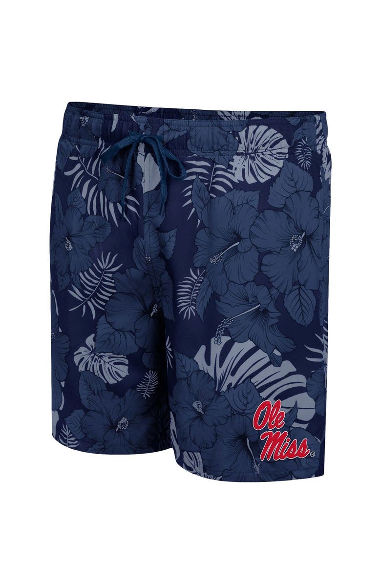 COLOSSEUM Men's Colosseum Navy Ole Miss Rebels The Dude Swim Shorts, Alternate, color, Navy