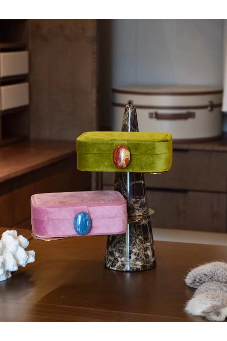 Pebble Jewelry Box, Alternate, color, Pink