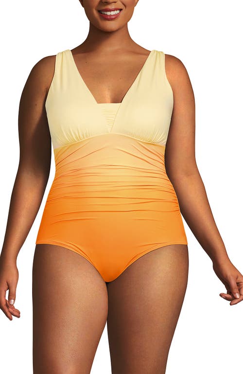 Shop Lands' End Slender Suit Grecian Low Leg One Piece Swimsuit