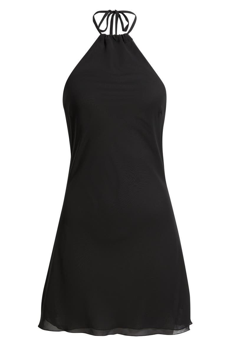 Natalia Halter Minidress, Alternate, color, BLACK