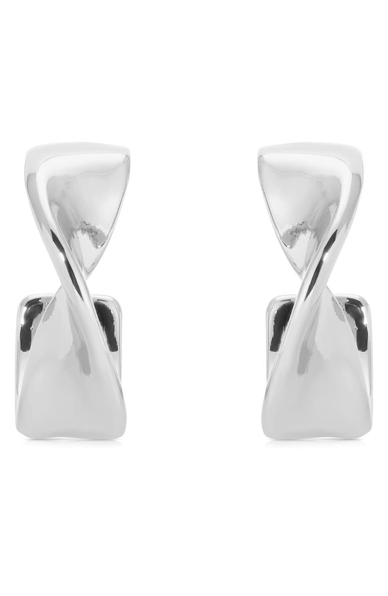 Ettika Heirloom Small Hoop Earrings, Alternate, color, Silver