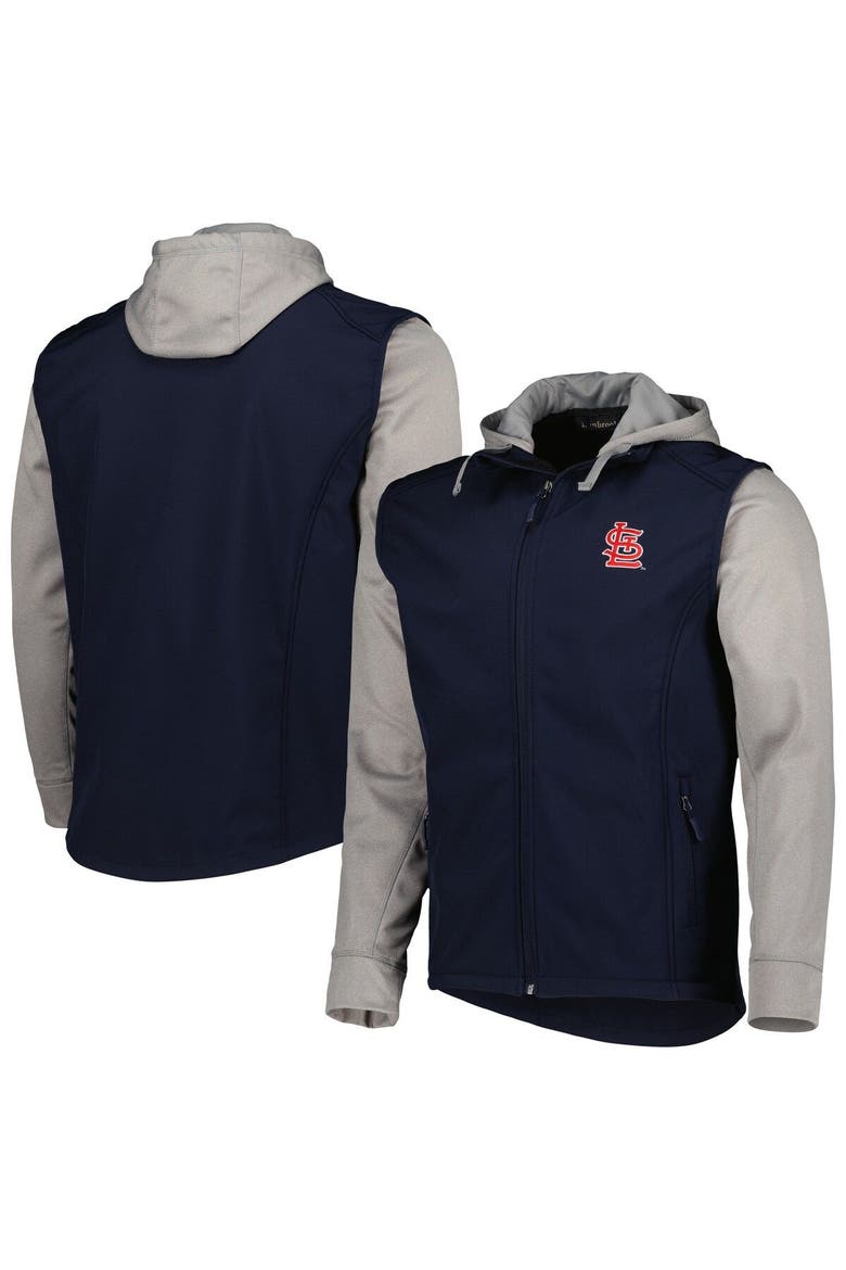 Men's Dunbrooke Navy/Heather Gray St. Louis Cardinals Alpha Full-Zip Jacket, Alternate, color, Navy