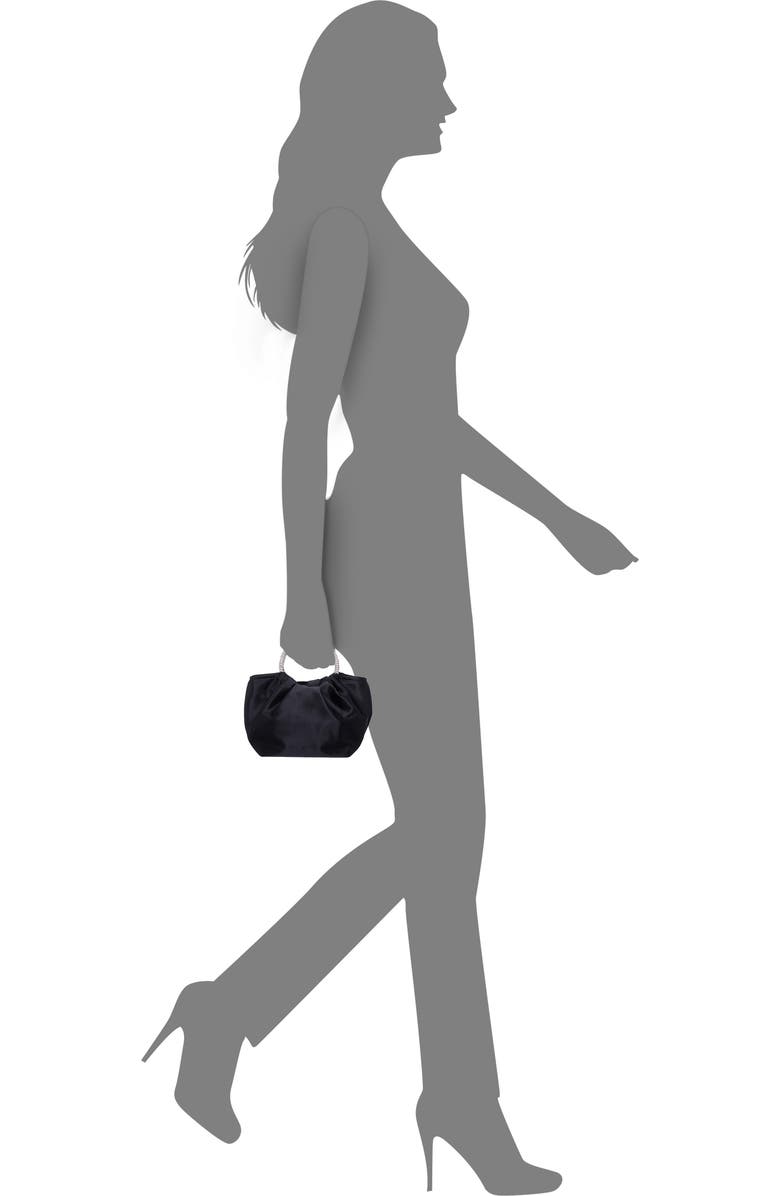 Nina Fancy Top Handle Clutch, Alternate, color, Black