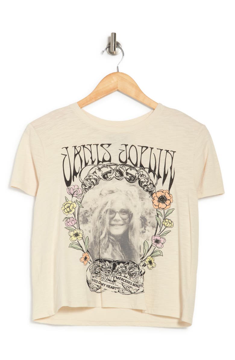 Lucky Brand Janis Joplin Graphic Crop T-Shirt, Alternate, color,