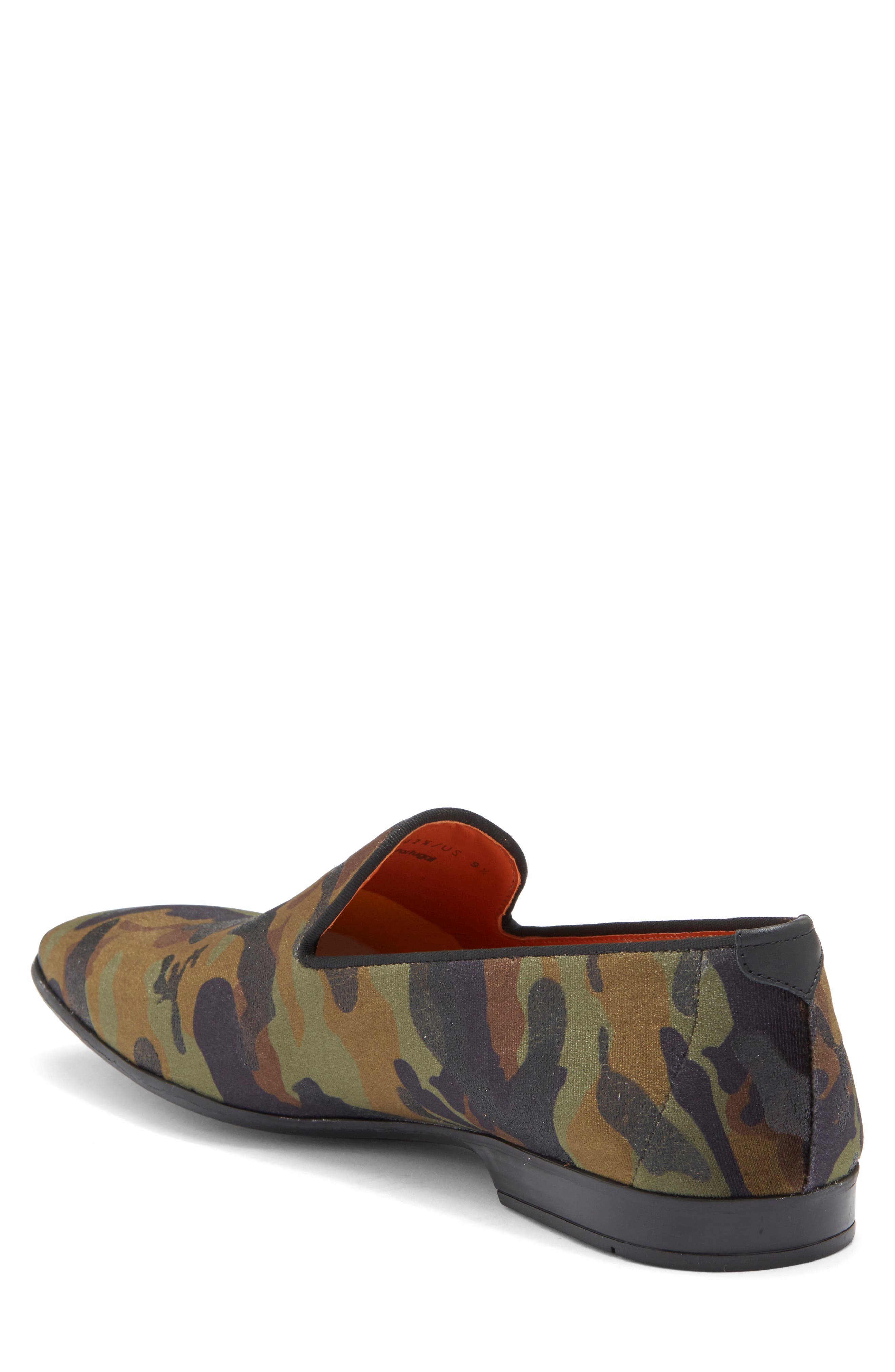 Magnanni Voto Camo Velvet Loafer, Alternate, color, 