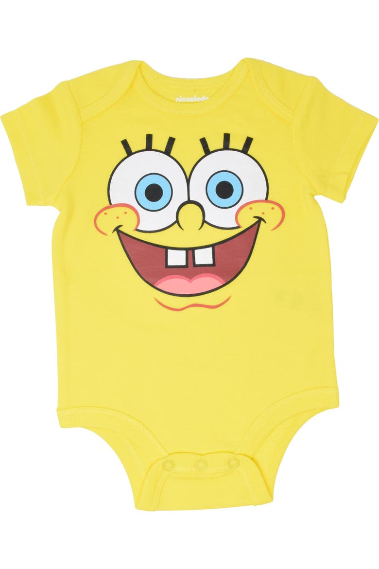 SpongeBob SquarePants 3-Pack Short Sleeve Bodysuits, Alternate, color, SpongeBob Multi