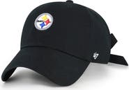 '47 Women's '47 Black Pittsburgh Steelers Bow Back Clean Up Adjustable Hat