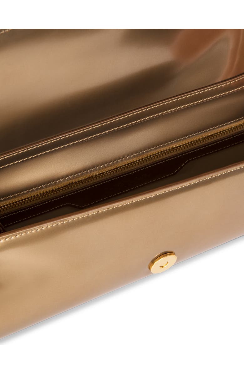 Akris Anouk Patent Leather East/West Clutch, Alternate, color, Antique Gold