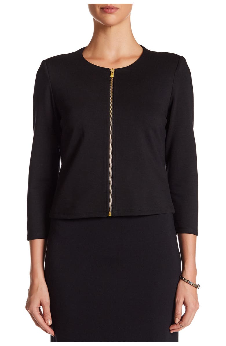 PHILOSOPHY BY RPUBLIC CLOTHING Ponte Zip Front Jacket, Alternate, color,