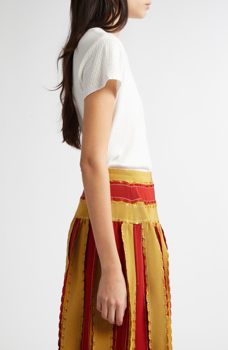 Bode Embroidered Pointelle Knit Cotton T-Shirt, Alternate, color,