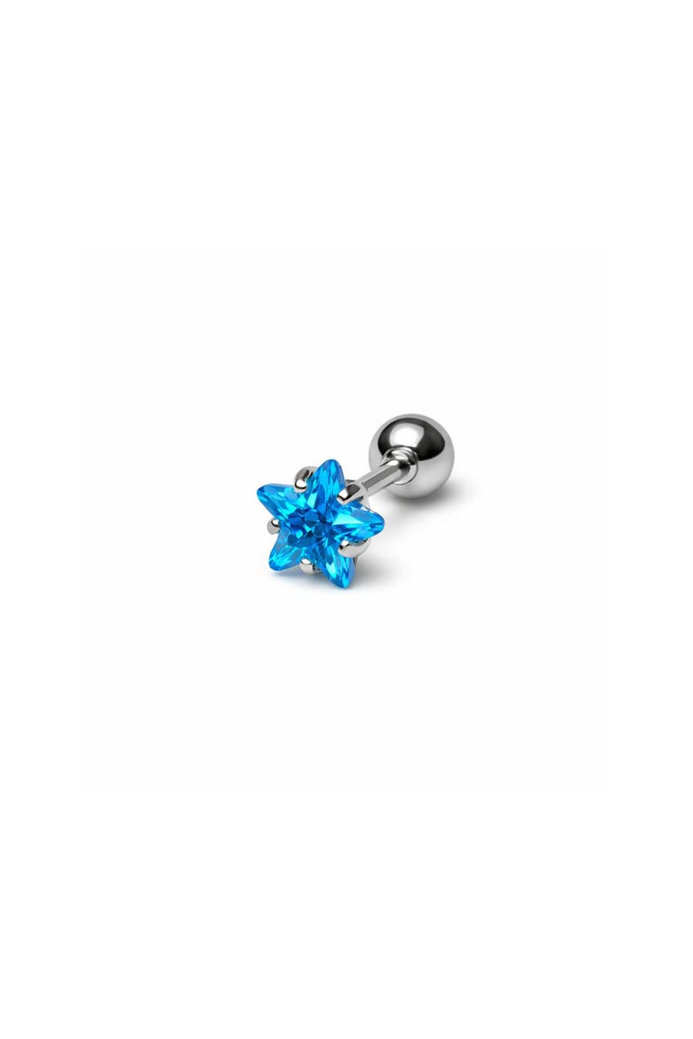 Star Crystal Single Earring, Main, color, BLUE