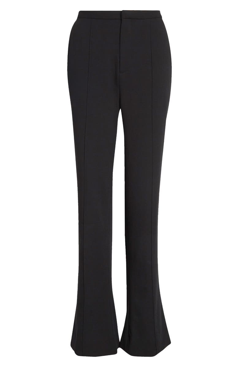 BITE Studios Cora Slim Drapey Organic Wool Trousers, Alternate, color, Black