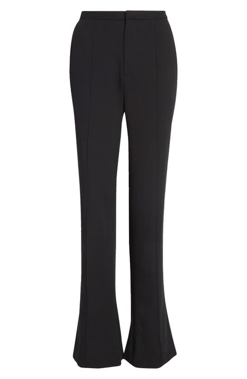 Shop Bite Studios Cora Slim Drapey Organic Wool Trousers In Black