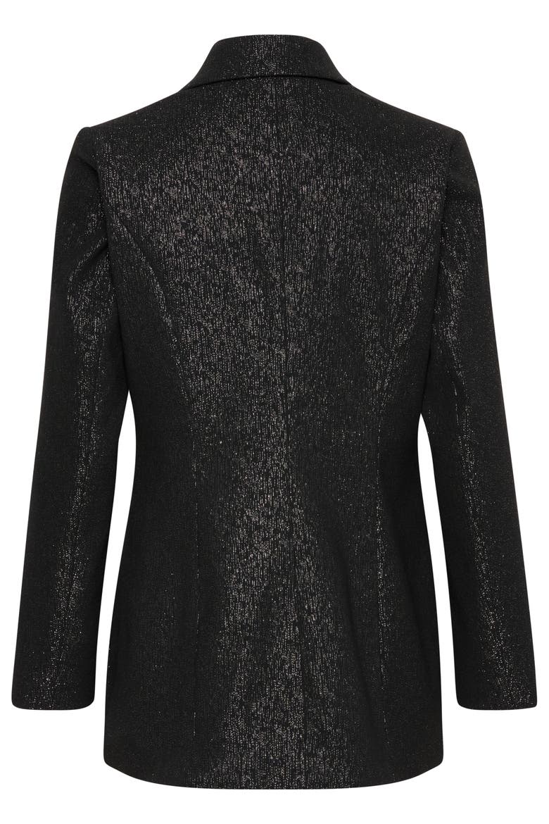 SLCahlina Single-breasted Glitter Blazer, Alternate, color, Gun Metal