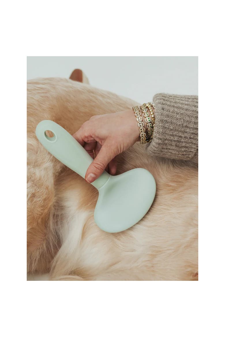 Slicker Brush, Small, Sage Green, Dog & Cat Grooming Tool, Alternate, color, Green