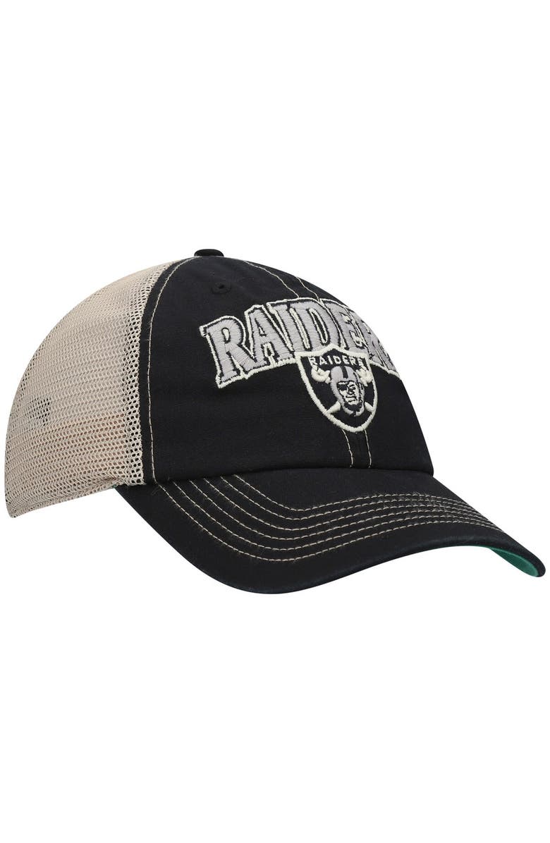 '47 Men's '47 Black/Natural Las Vegas Raiders Tuscaloosa Clean Up Snapback Hat, Alternate, color, Black