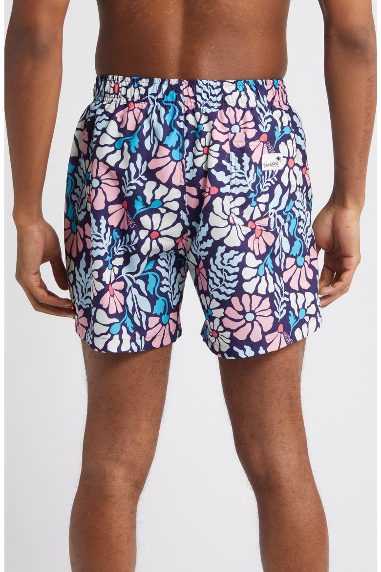 Mellow Mid Length Swim Trunks, Alternate, color, BLUE