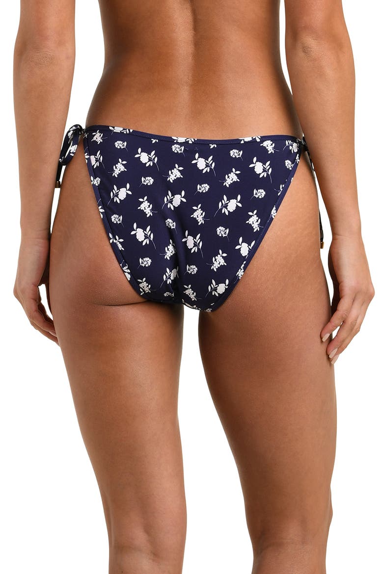 Flowers & Stripes Reversible Side Tie Bikini Bottoms, Alternate, color, RED MULTI