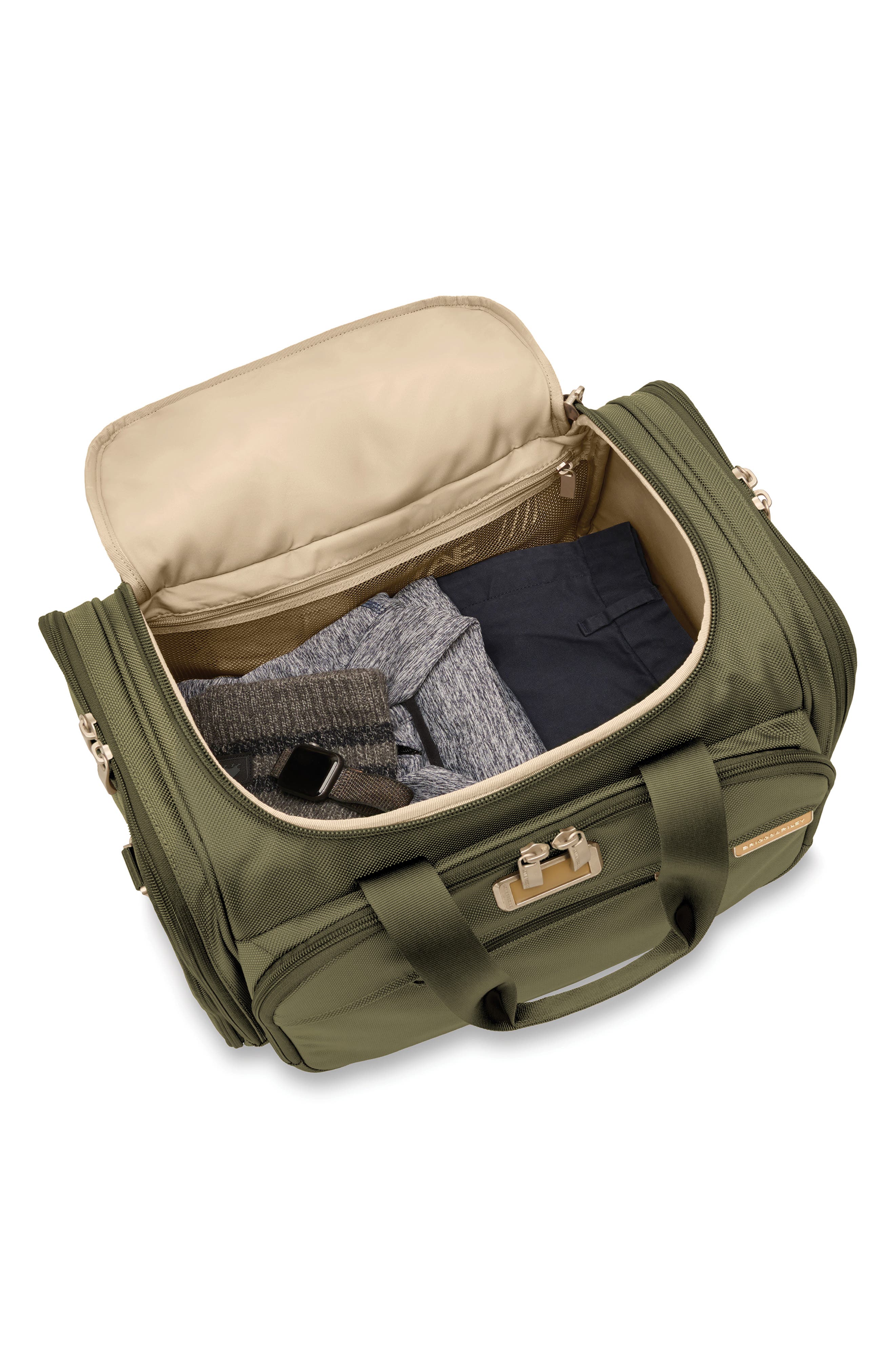 Briggs & Riley Baseline Underseat Duffle Bag, Alternate, color, Olive