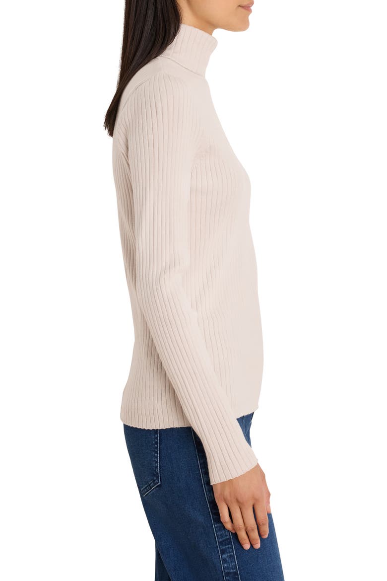 Rib Turtleneck Sweater, Alternate, color, SUGAR COOKIE
