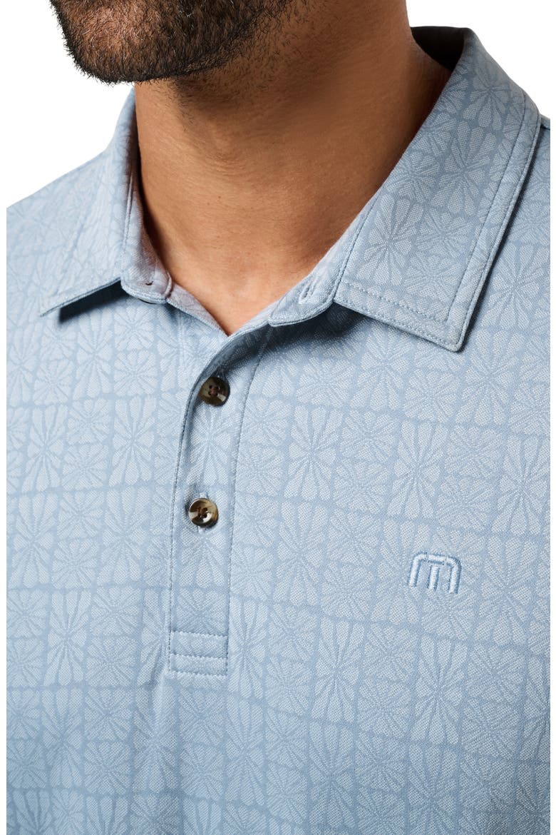 Cabana Floral Jacquard Polo, Alternate, color, ASH BLUE