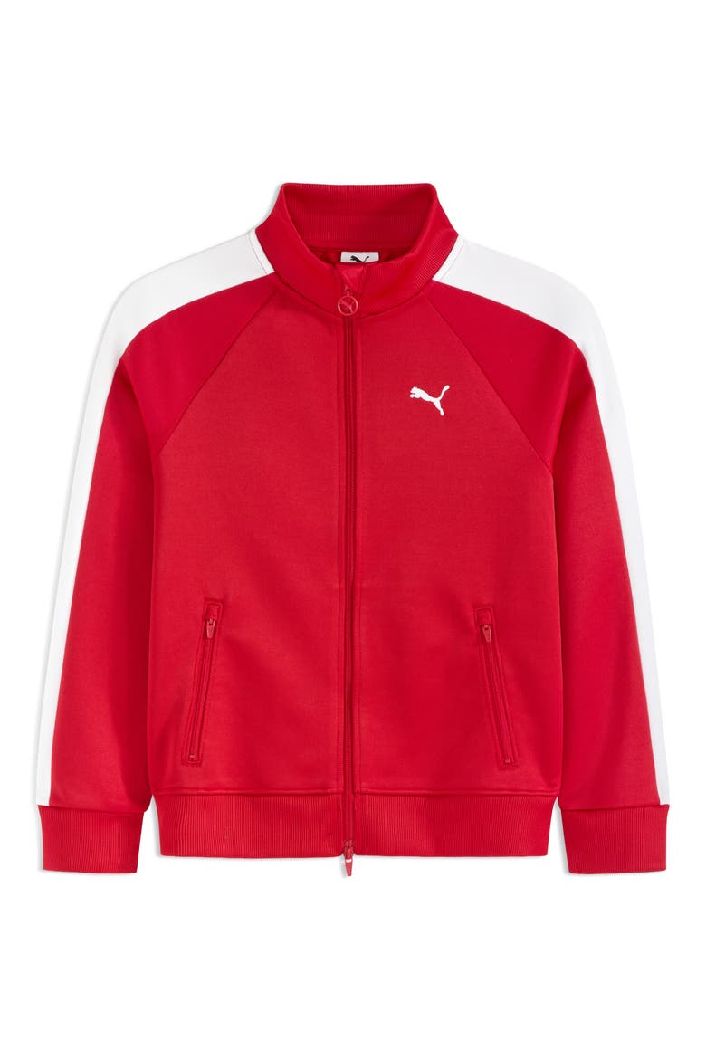 Kids' T7 Foundations Piqué Track Jacket, Main, color, MEDIUM RED