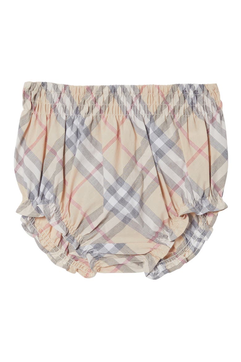 Smocked Dress, Alternate, color, PALE STONE CHECK