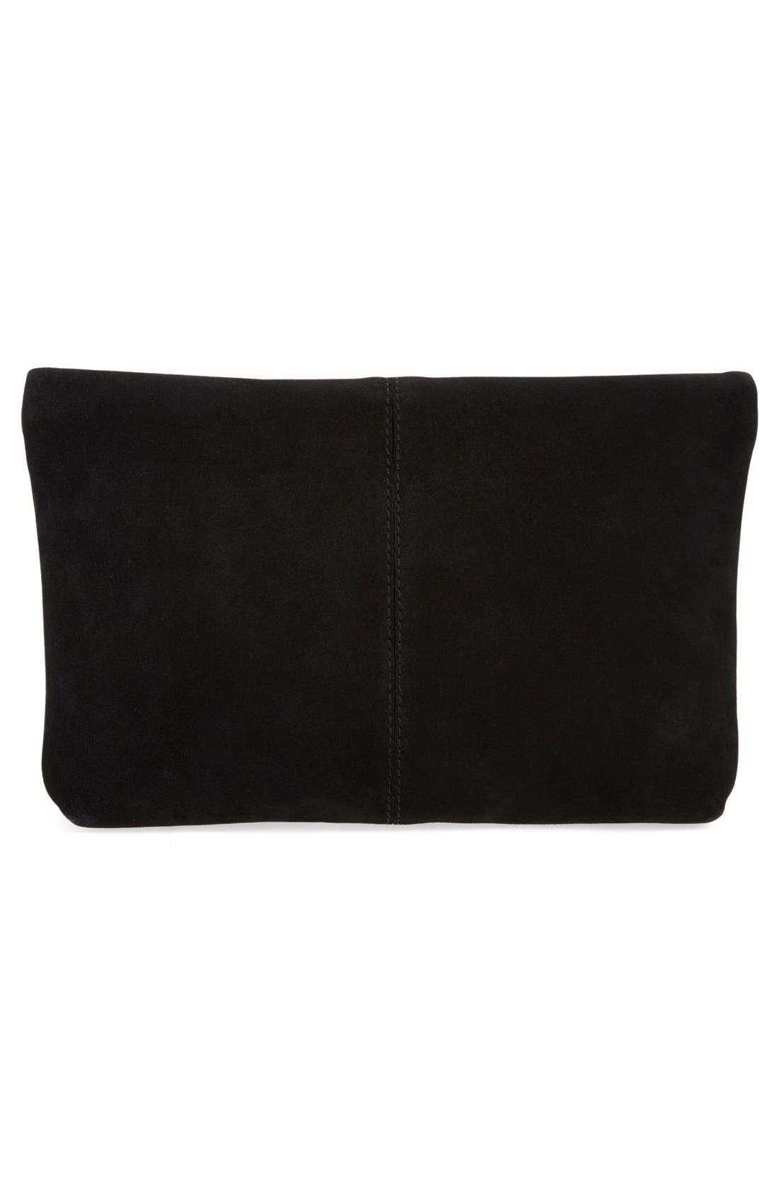 Leith Suede Clutch, Alternate, color, 