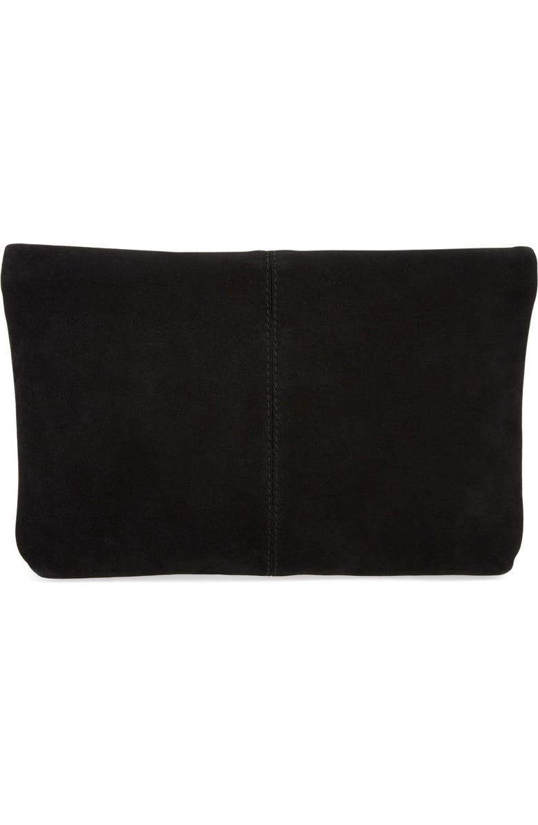 Leith Suede Clutch, Alternate, color,