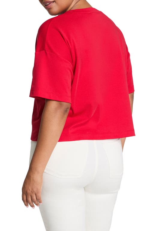 Spanx ® Cool Boxy Cotton T-shirt In Red