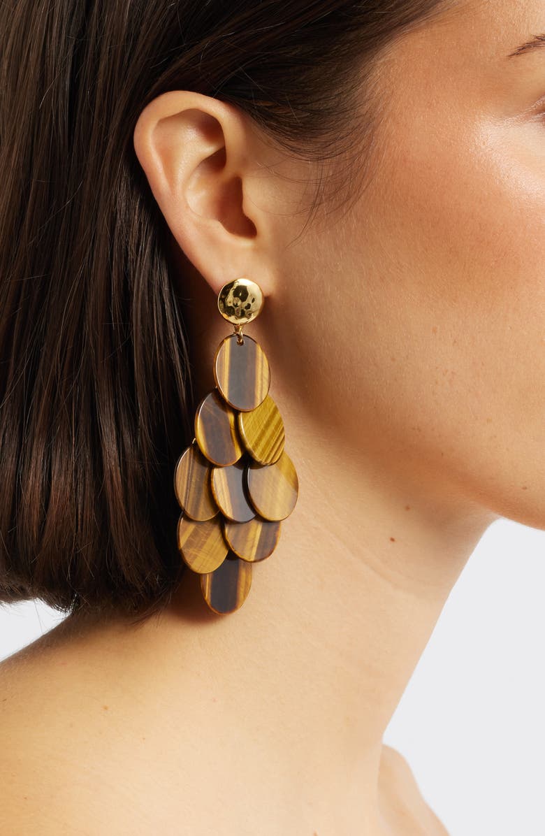 NEST Jewelry Chandelier Drop Earrings, Alternate, color, Brown