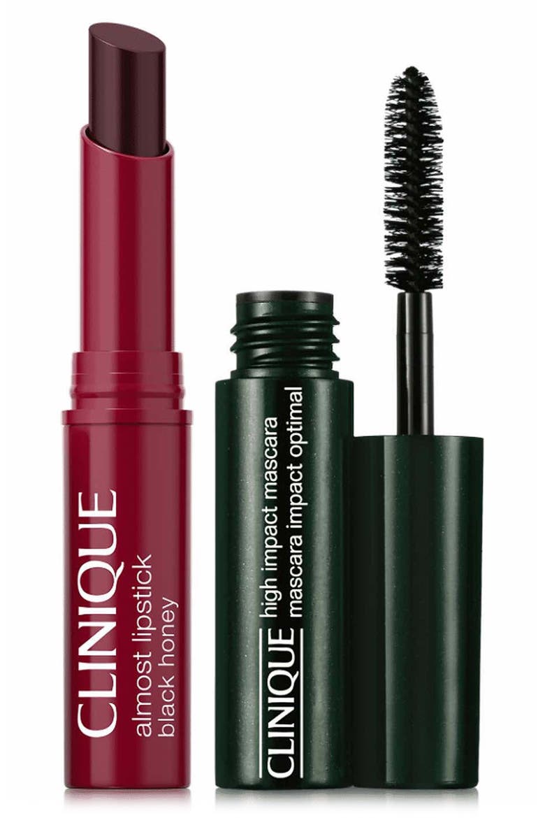 Cult Classics on the Go: High Impact Mascara + Black Honey Lip Mini Gift Set $29 Value, Alternate, color, NO COLOR