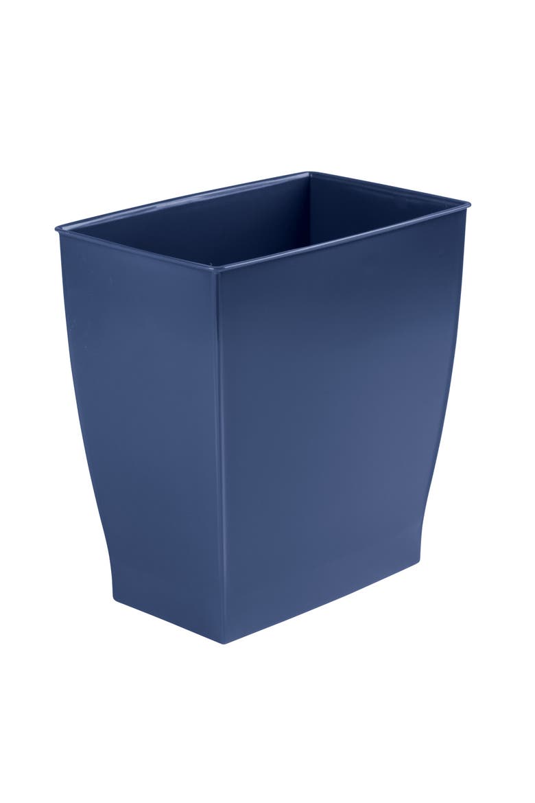 Rectangular Trash Can, 2.5 Gallon / 9.5 Liter, 4-Pack, Navy, Made in USA, Alternate, color, Navy