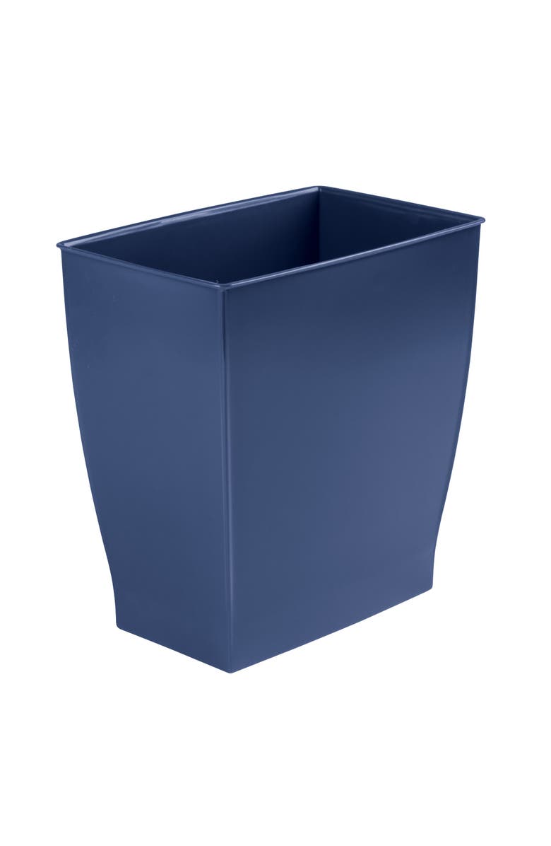 Mono Rectangular Trash Can, 2.5 Gallon / 9.5 Liter, 4-Pack, Navy, Made in USA, Alternate, color, Navy