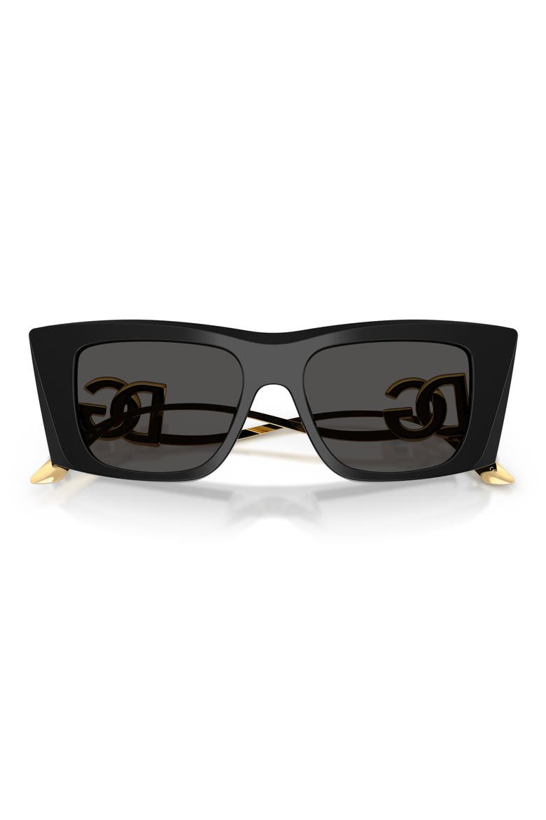 51mm Cat Eye Sunglasses, Alternate, color, BLACK/ DARK GREY