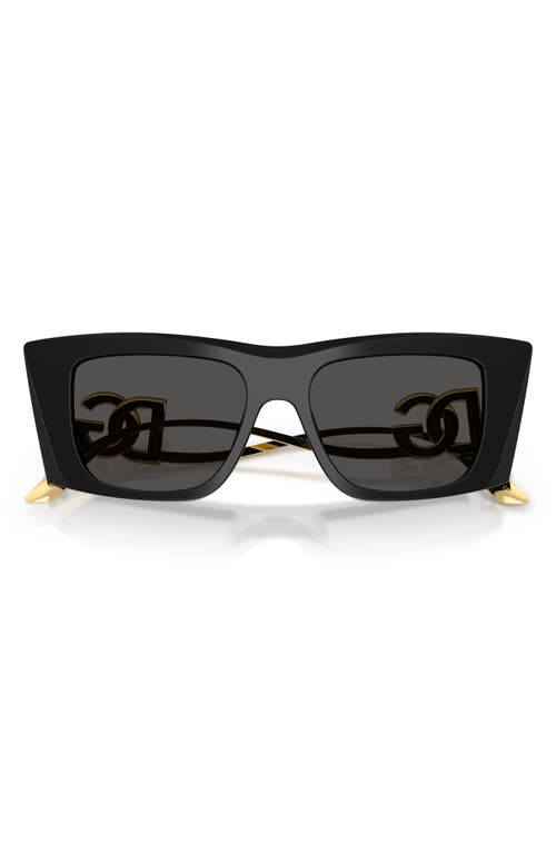 Dolce & Gabbana Dolce&gabbana 51mm Cat Eye Sunglasses In Black