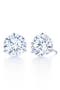 Round Brilliant Cut Diamond & Platinum Stud Earrings - 0.70ct.