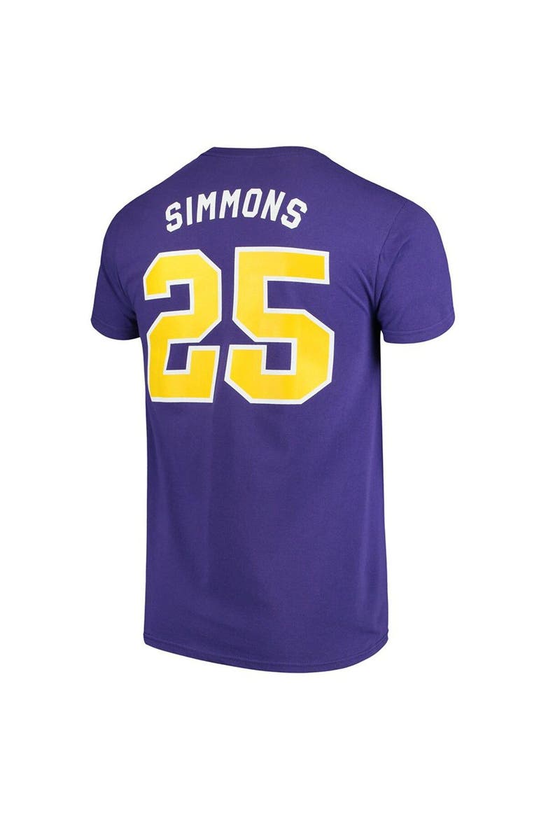 Men's Original Retro Brand Ben Simmons Purple LSU Tigers Alumni Basketball Jersey T-Shirt, Alternate, color, Purple