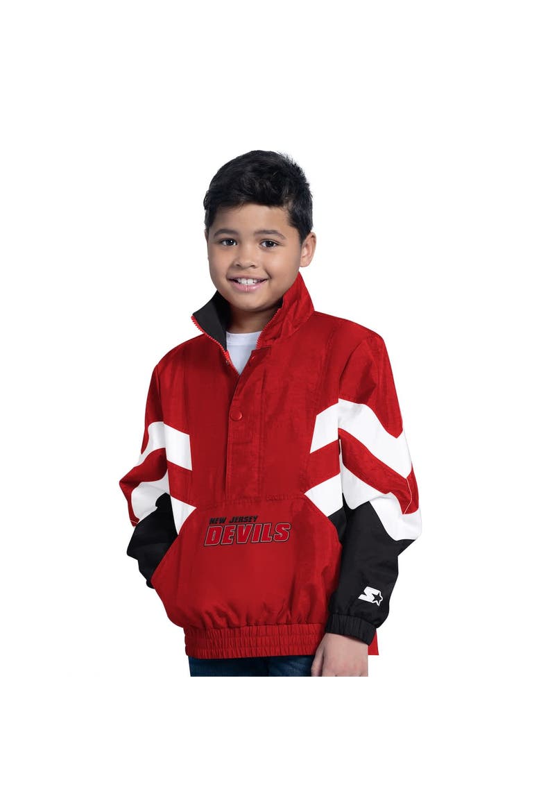 Youth Starter  Red New Jersey Devils Prospect Half-Zip Pullover Top, Main, color, Red