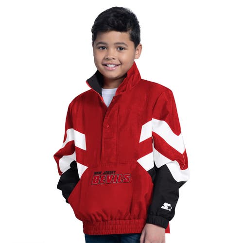 Starter Kids' Youth  Red New Jersey Devils Prospect Half-zip Pullover Top