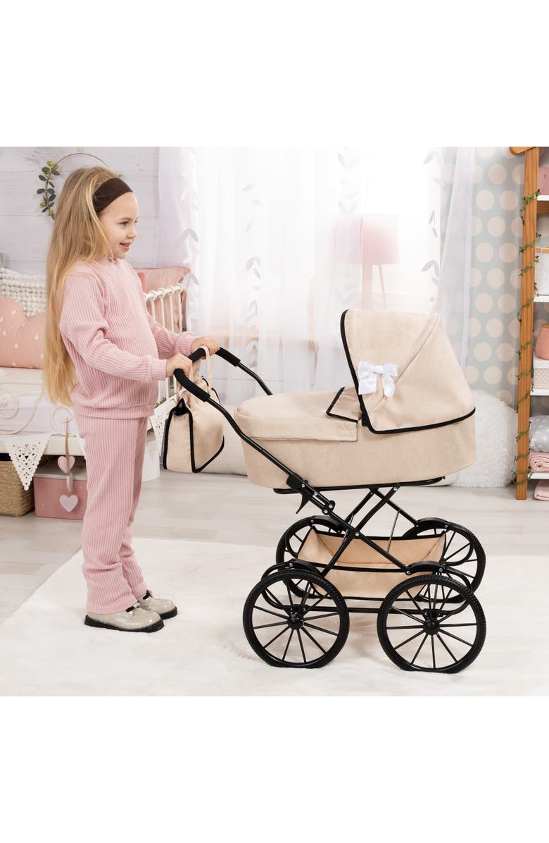 Bayer Design Doll Pram Classic, Bassinet Push Stroller, For Dolls Up To 18 Inches, Kids 3+, Alternate, color, Multicolored
