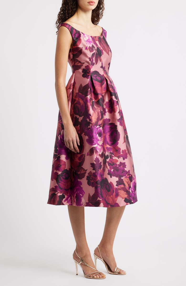 Julia Jordan Floral Off the Shoulder Cocktail Dress, Alternate, color, Pink Multi