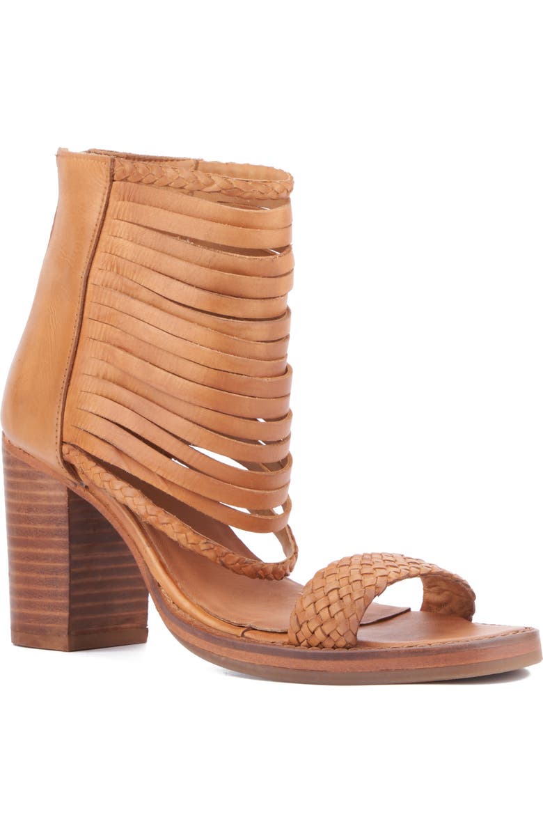 VINTAGE FOUNDRY Leila Fringe Sandal, Main, color, Tan