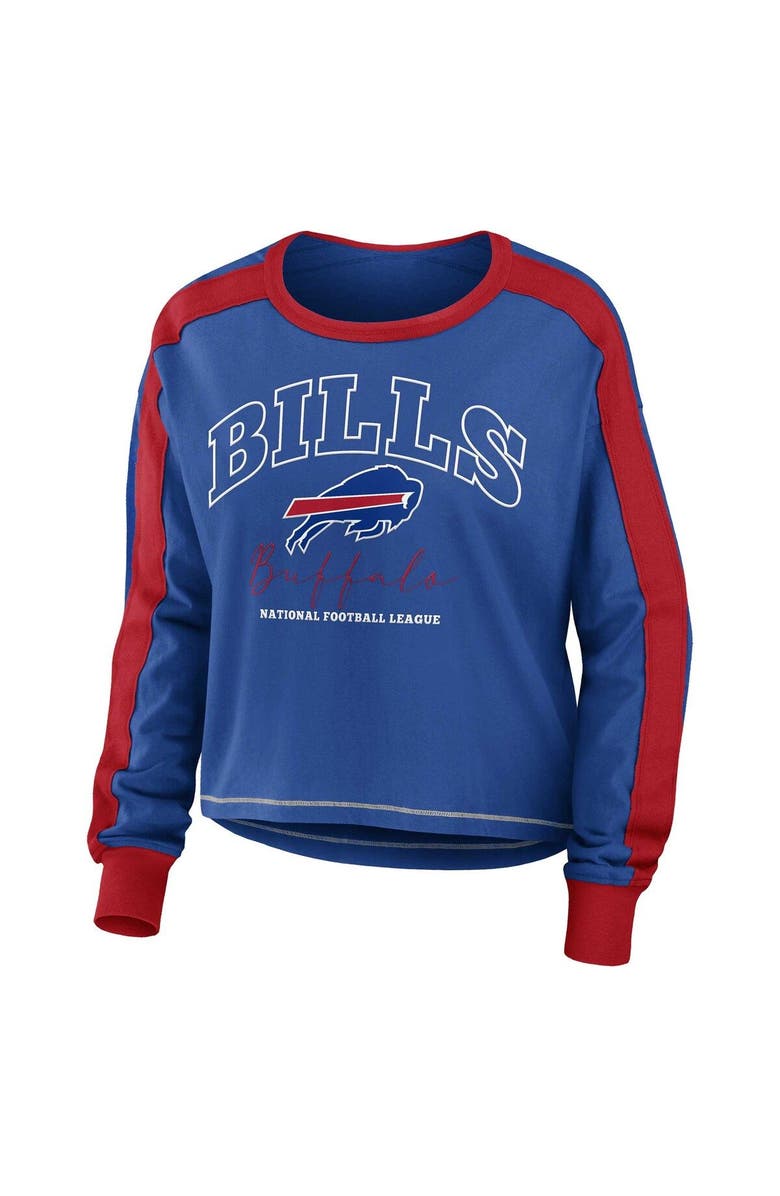 WEAR by Erin Andrews Women's WEAR by Erin Andrews Royal Buffalo Bills Plus Size Colorblock Long Sleeve T-Shirt, Alternate, color, Royal
