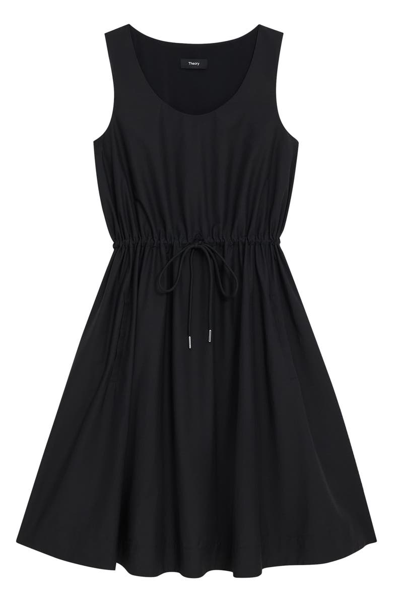 Theory Tie Waist Sleeveless Poplin Dress, Alternate, color,